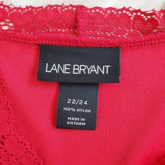 Vintage Y2K Lane Bryant Plus Size Red Lace Blouse - Picture 8 of 8